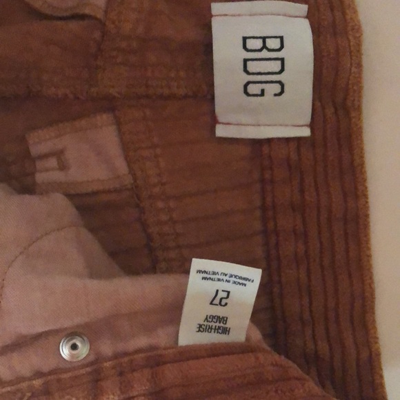 Retro High-and-Wide Burnt Orange Corduroy Jean Size 27 - Picture 4 of 4